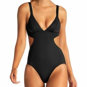 NWT $170 VITAMIN A   AVA  BLACK ECOLUX  ONE PIECE